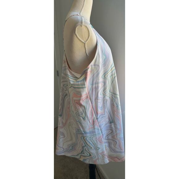 Old Navy Sleeveless PowerSoft Performance Racer-Back Multicolor Swing Dress 2X - Picture 4 of 11